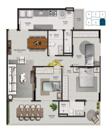 Imagem Imóvel com 3 Quartos à Venda, 95 m² em Alphaville Jacuhy - Serra Imagem Imóvel com 3 Quartos à Venda, 95 m² em Alphaville Jacuhy - Serra
