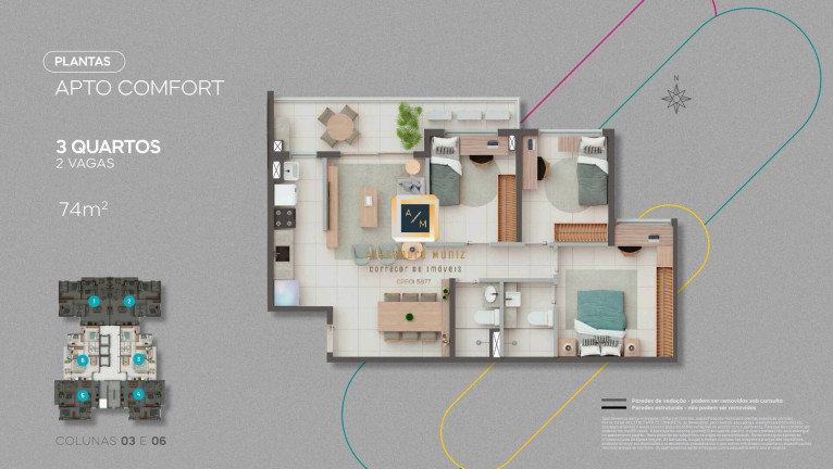 Imagem Apartamento com 3 Quartos à Venda, 68 m² em Presidente Kennedy - Fortaleza Imagem Apartamento com 3 Quartos à Venda, 68 m² em Presidente Kennedy - Fortaleza