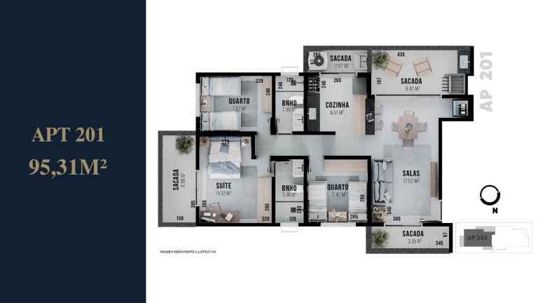Imagem Apartamento com 3 Quartos à Venda, 117 m² em Santa Mônica - Uberlândia