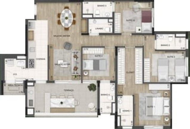 Imagem Apartamento com 4 Quartos à Venda, 221 m² em Granja Viana - Cotia Imagem Apartamento com 4 Quartos à Venda, 221 m² em Granja Viana - Cotia
