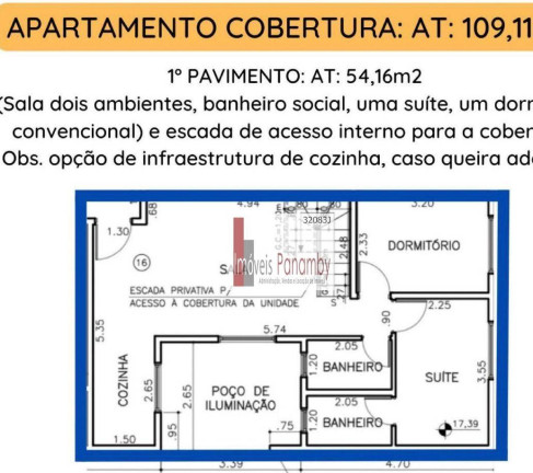 Imagem Cobertura com 2 Quartos à Venda, 106 m² em Santa Maria - Santo André