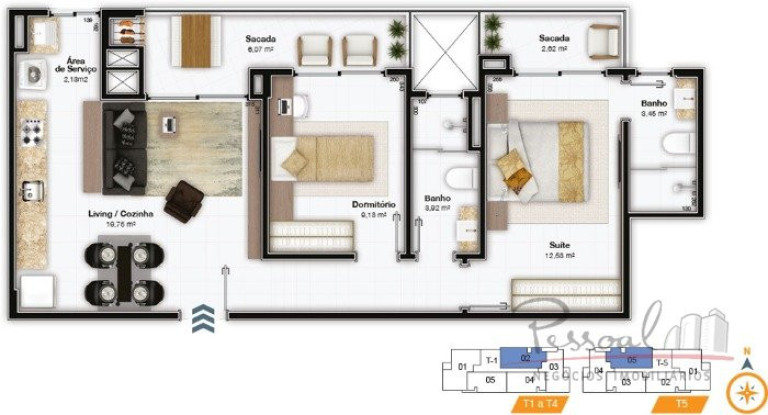 Imagem Apartamento com 2 Quartos à Venda, 106 m² em Itacorubi - Florianopolis