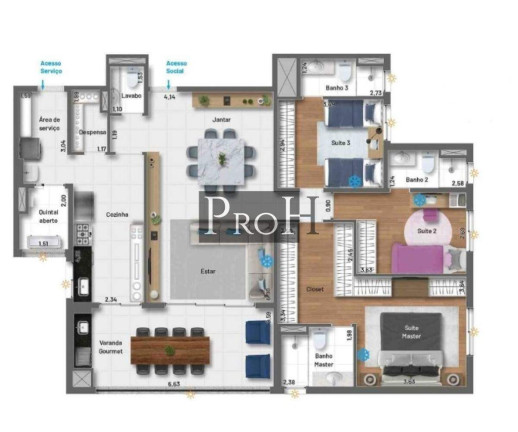 Imagem Apartamento com 3 Quartos à Venda, 151 m² em Jardim Do Mar - São Bernardo Do Campo