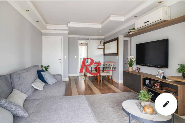 Imagem Apartamento com 3 Quartos para Alugar, 80 m² em Gonzaga - Santos