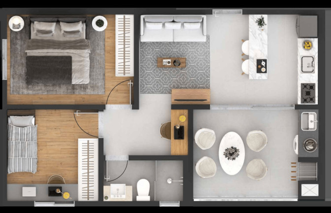 Imagem Imóvel com 1 Quarto à Venda, 33 m² em Centro - Pinhais