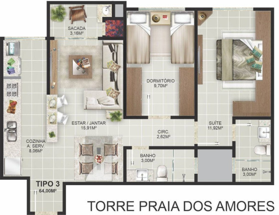 Imagem Apartamento com 2 Quartos à Venda, em Praia Dos Amores - Balneário Camboriú Imagem Apartamento com 2 Quartos à Venda, em Praia Dos Amores - Balneário Camboriú