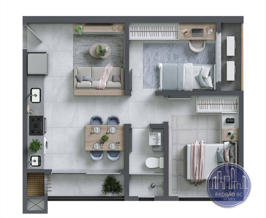 Imagem Apartamento com 2 Quartos à Venda, 50 m² em São Judas - Itajaí Imagem Apartamento com 2 Quartos à Venda, 50 m² em São Judas - Itajaí