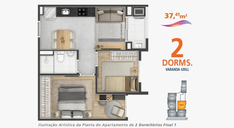 Imagem Apartamento com 2 Quartos à Venda, em Jardim Maristela - São Paulo Imagem Apartamento com 2 Quartos à Venda, em Jardim Maristela - São Paulo