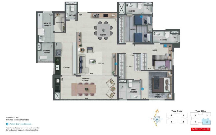 Imagem Apartamento com 3 Quartos à Venda, 137 m² em Centro - São Bernardo Do Campo