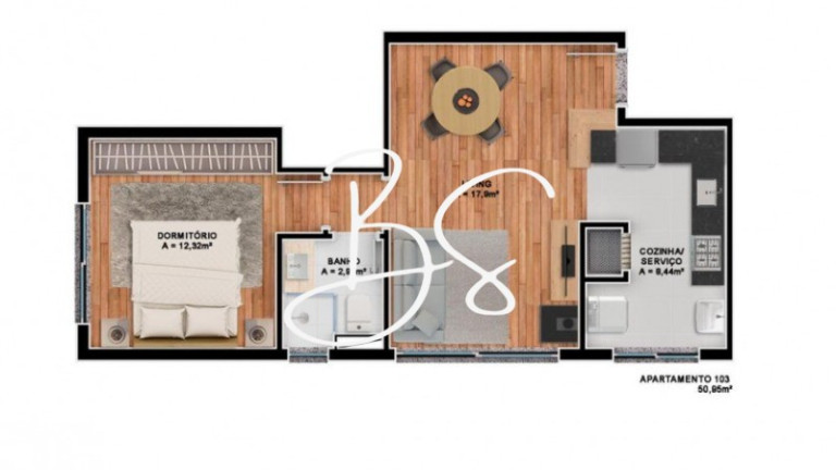 Imagem Apartamento com 1 Quarto à Venda, 70 m² em Centro - Canela