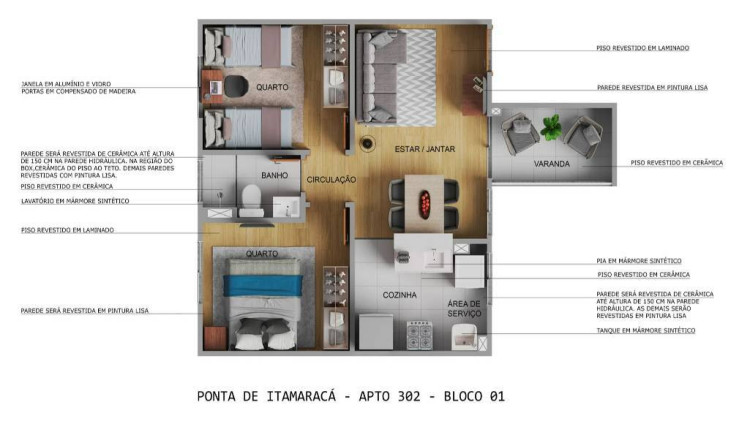 Imagem Apartamento com 2 Quartos à Venda, 42 m²