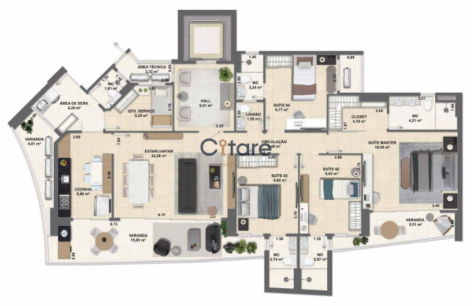 Imagem Apartamento com 4 Quartos à Venda,  em Fátima - Fortaleza