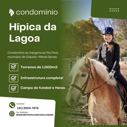 Imagem Terreno à Venda, 1.000 m² em Cláudio Imagem Terreno à Venda, 1.000 m² em Cláudio