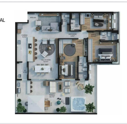 Imagem Apartamento com 3 Quartos à Venda, 243 m² em Estreito - Florianópolis Imagem Apartamento com 3 Quartos à Venda, 243 m² em Estreito - Florianópolis