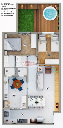 Imagem Apartamento com 2 Quartos à Venda, 80 m² em Santa Maria - Santo André Imagem Apartamento com 2 Quartos à Venda, 80 m² em Santa Maria - Santo André