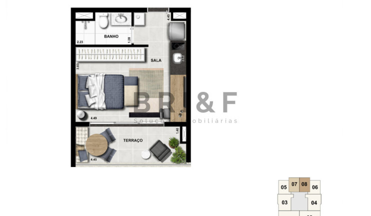 Imagem Apartamento com 1 Quarto à Venda, 30 m² em Campo Belo - São Paulo