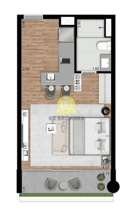 Imagem Studio com 1 Quarto à Venda, 37 m² em Pinheiros - São Paulo Imagem Studio com 1 Quarto à Venda, 37 m² em Pinheiros - São Paulo