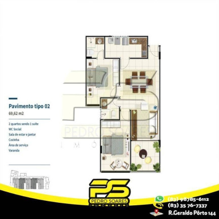 Imagem Apartamento com 2 Quartos à Venda, 74 m² em Intermares - Cabedelo Imagem Apartamento com 2 Quartos à Venda, 74 m² em Intermares - Cabedelo