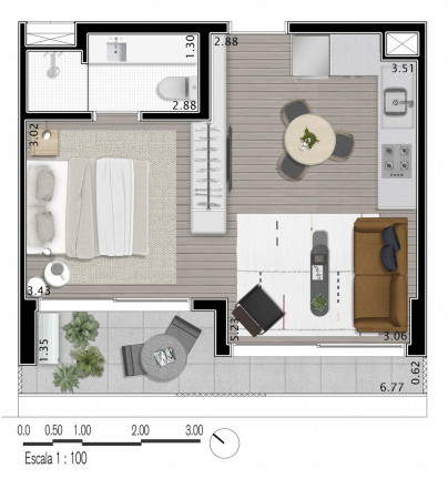 Imagem Studio com 1 Quarto à Venda, 27 m² em Vila Madalena - São Paulo