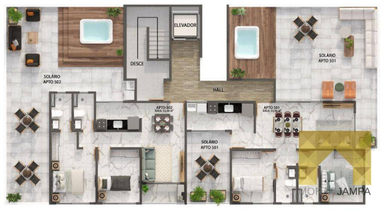 Imagem Apartamento com 1 Quarto à Venda, 32 m² em Brisamar - João Pessoa