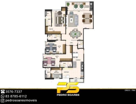Imagem Apartamento com 4 Quartos à Venda, 157 m² em Altiplano Cabo Branco - João Pessoa Imagem Apartamento com 4 Quartos à Venda, 157 m² em Altiplano Cabo Branco - João Pessoa