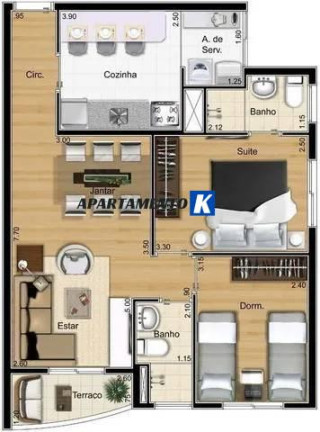 Imagem Apartamento com 2 Quartos para Alugar, 55 m² em Guarulhos - Guarulhos Imagem Apartamento com 2 Quartos para Alugar, 55 m² em Guarulhos - Guarulhos