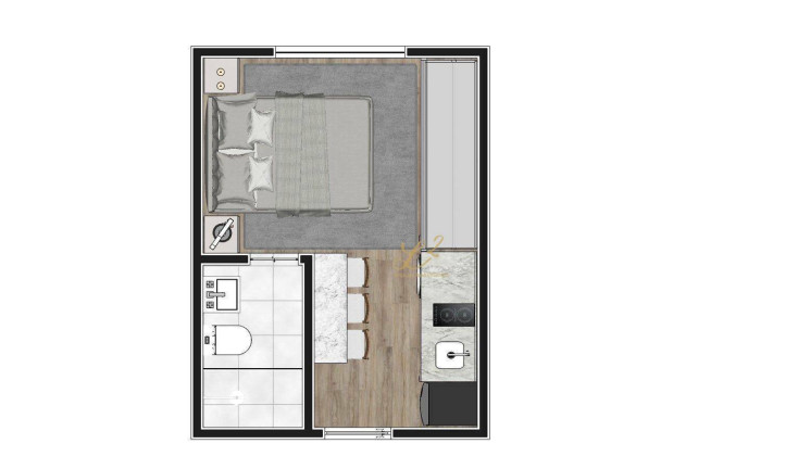 Studio com 1 Quarto à Venda, 17 m² em Guaíra - Curitiba