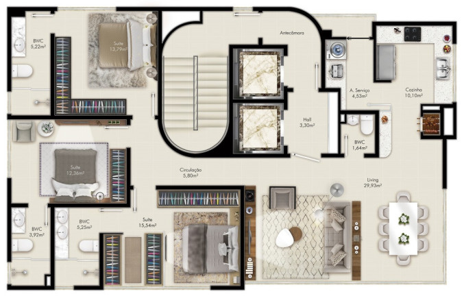 Imagem Apartamento com 3 Quartos à Venda, 125 m² em Centro - Balneário Camboriú Imagem Apartamento com 3 Quartos à Venda, 125 m² em Centro - Balneário Camboriú