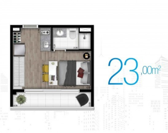 Imagem Apartamento com 2 Quartos à Venda, 55 m² em Centro - São Paulo Imagem Apartamento com 2 Quartos à Venda, 55 m² em Centro - São Paulo
