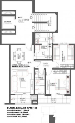 Apartamento com 2 Quartos à Venda, 71 m² em Centro - Balneário Piçarras