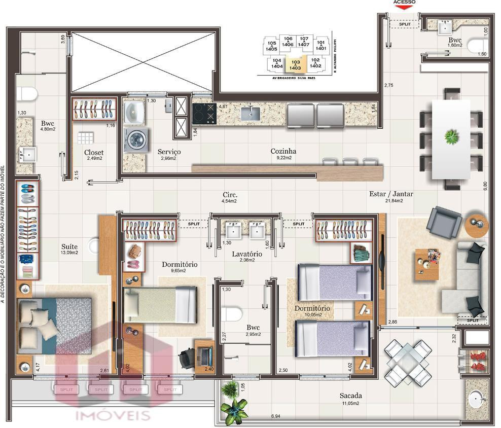 Imagem Imóvel com 2 Quartos à Venda, 89 m²