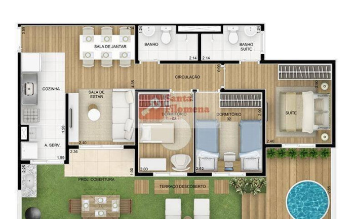 Imagem Apartamento com 3 Quartos à Venda,  em Parque São Vicente - Mauá