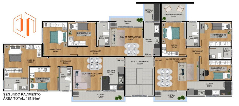 Imagem Apartamento com 2 Quartos à Venda, 47 m² em Parque Da Fonte - São José Dos Pinhais