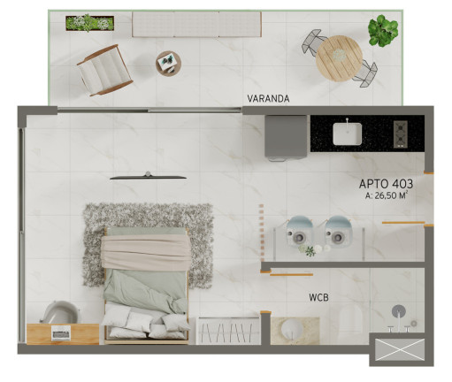 Imagem Apartamento com 1 Quarto à Venda, 35 m² em Jardim Oceania - João Pessoa