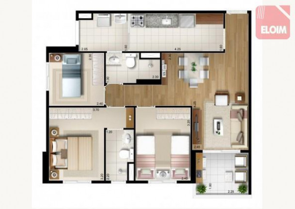 Imagem Apartamento com 2 Quartos à Venda, 56 m² em Bom Retiro - São Paulo Imagem Apartamento com 2 Quartos à Venda, 56 m² em Bom Retiro - São Paulo