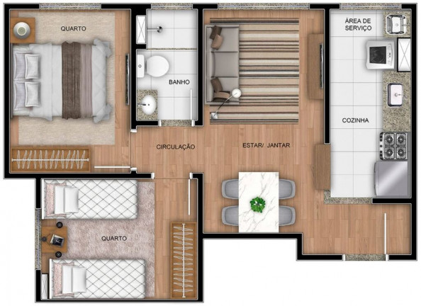 Imagem Imóvel com 2 Quartos à Venda, 43 m² em São Mateus - São Paulo