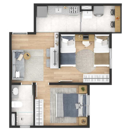 Imagem Imóvel com 2 Quartos à Venda, 34 m² em Itaim Paulista - São Paulo