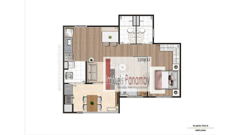 Imagem Apartamento com 2 Quartos à Venda, 43 m² em Campestre - Santo André