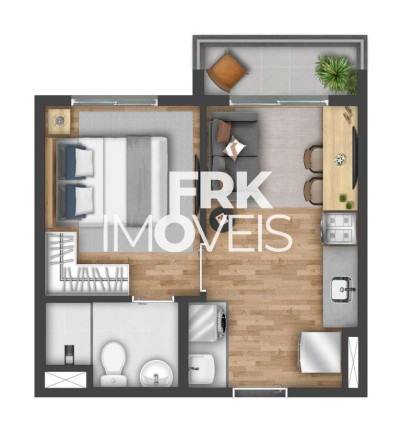 Imagem Imóvel com 2 Quartos à Venda, 37 m² em Santo Amaro - São Paulo