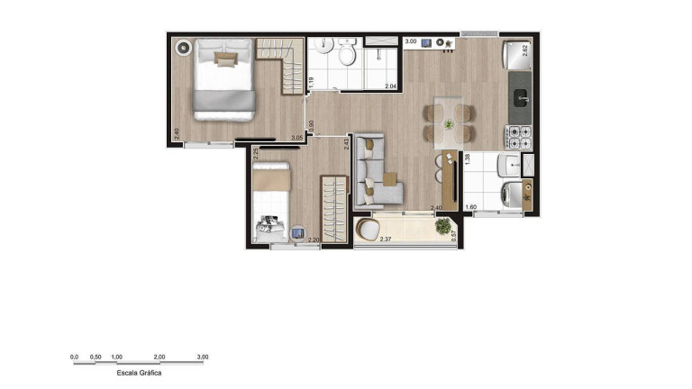 Imagem Apartamento com 2 Quartos à Venda, 39 m² em Vila Das Belezas - São Paulo