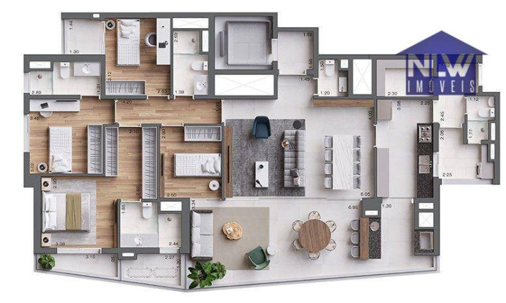 Apartamento com 4 Quartos à Venda, 168 m² em Jardim Das Acácias - São Paulo