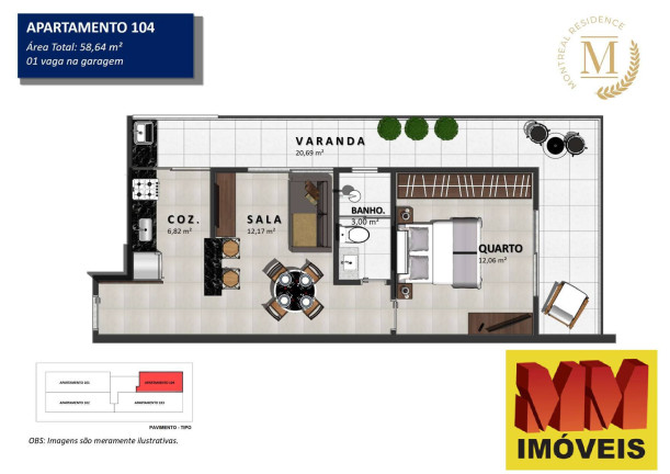 Imagem Apartamento com 1 Quarto à Venda, 58 m² em Braga - Cabo Frio