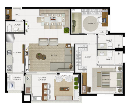 Imagem Apartamento com 2 Quartos à Venda, 142 m² em Morumbi - São Paulo Imagem Apartamento com 2 Quartos à Venda, 142 m² em Morumbi - São Paulo