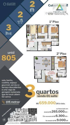 Imagem Cobertura com 3 Quartos à Venda, 133 m² em Morro Da Glória - Juiz De Fora