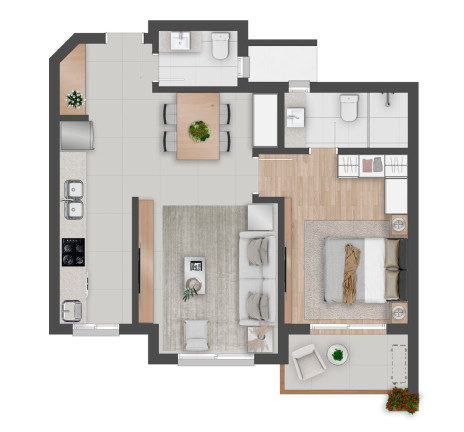 Imagem Apartamento com 1 Quarto à Venda, 46 m² em Floresta - Gramado Imagem Apartamento com 1 Quarto à Venda, 46 m² em Floresta - Gramado