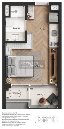 Imagem Apartamento com 1 Quarto à Venda, 25 m² em Perdizes - São Paulo