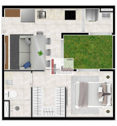 Imagem Apartamento com 1 Quarto à Venda, 30 m² em Jardim Trussardi - São Paulo