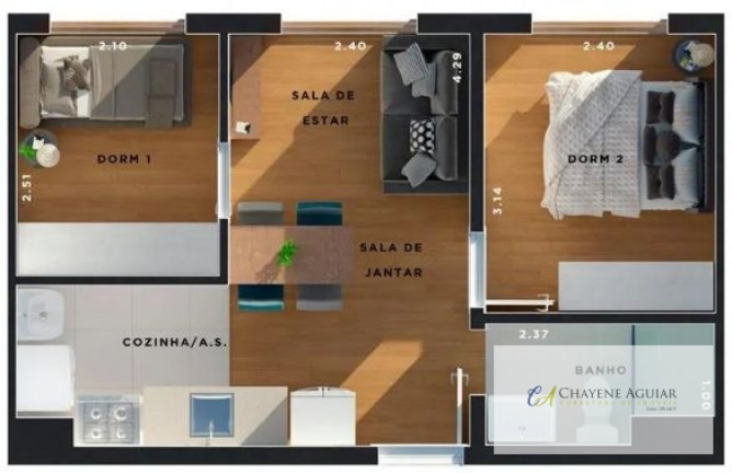 Imagem Apartamento com 2 Quartos à Venda, 44 m² em Vila Mazzei - São Paulo