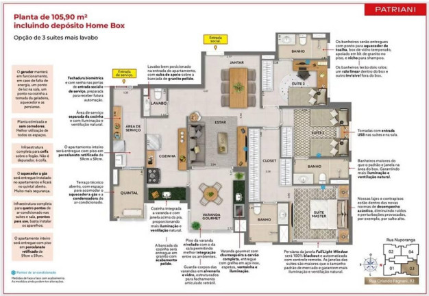 Apartamento com 3 Quartos à Venda, 106 m² em Jardim Planalto - Campinas