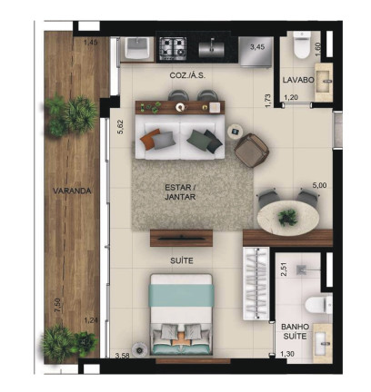 Imagem Imóvel com 1 Quarto à Venda, 40 m² em Setor Bueno - Goiânia
